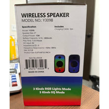 Load image into Gallery viewer, A1078, Bluetooth Wireless Speaker with RGB Lights 8"(Y309B) .C24. &