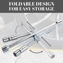 Load image into Gallery viewer, A8037, Universal Heavy Duty Lug Wrench, 4-Way Tire Iron Wrench &