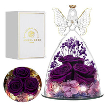 Carregar imagem no visualizador da galeria, A6991 Roses & Angel Figurine Glass Cover With Lights and Gift box