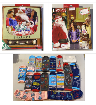 A1124-03, Christmas 15 days Socks  with gift box &