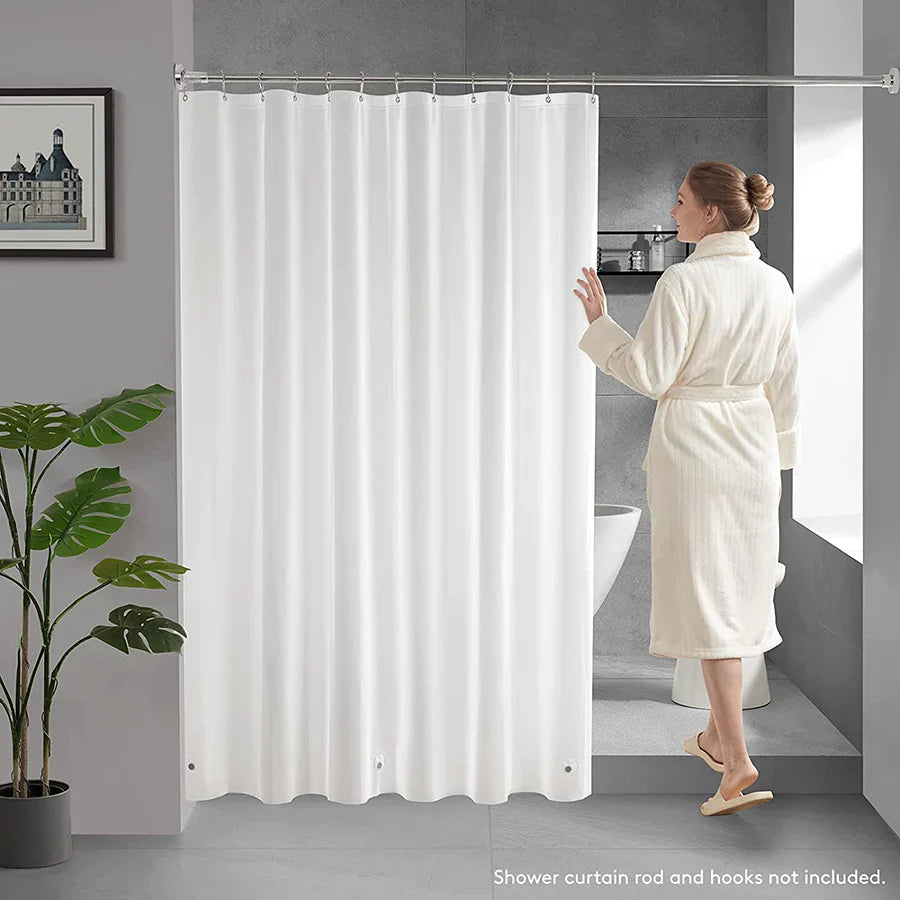 A0979, Bathroom White Shower Curtain Liner 72x72 PEVA 6G