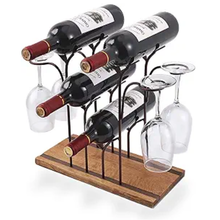 Charger l&#39;image dans la galerie, A6456，Tabletop Wood Wine Holder
