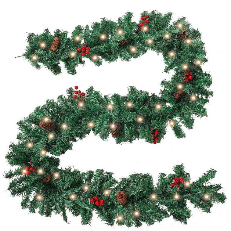 A6545 , Christmas Garland with LED light &
