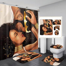 Cargar imagen en el visor de la galería, A6645, 4 pieces Shower Curtain  Barthroom mat Set Mixed Color &amp;
