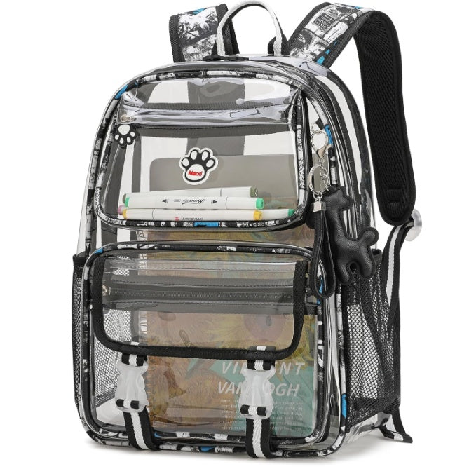 A6856，Clear Backpack School bag    &