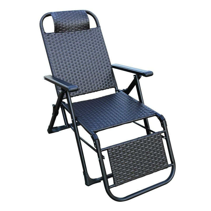 A6891,Outdoor Foldable Reclining Rattan Chair &