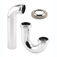Load image into Gallery viewer, A6929, P-Trap, 1-1/4 in. x 1-1/2 in, Brass Tubular, 20 Gauge, Chrome  MP53555 &amp;
