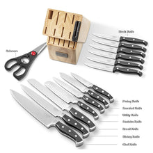 Cargar imagen en el visor de la galería, A6033, Premium 15-Piece German High Carbon Stainless Steel Knife set .CP4. &amp;
