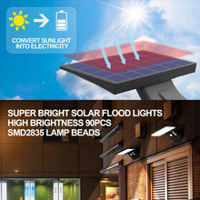 Lade das Bild in den Galerie-Viewer, A6609 ,Solar Outdoor Wall Lights with Motion Sensor,2600mAh, 90 LEDs &amp;
