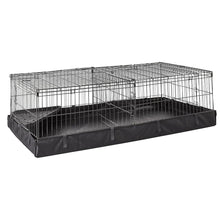 Charger l&#39;image dans la galerie, A6990, Leakproof Canvas Bottom Guinea Pig Pet Cage with Divider Set, Black, 47.6&quot;L x 24.2&quot;W x 14.0&quot;H
