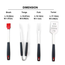 Load image into Gallery viewer, A6136, 4-Piece Stainless Steel Barbecue Grill Tools Set
