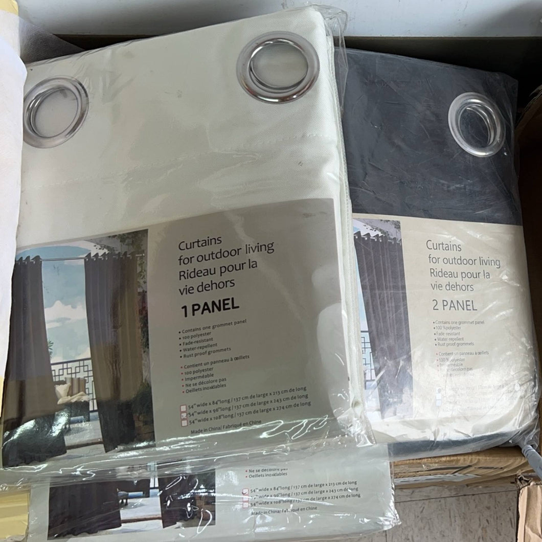 A6383,Window Curtain 1 panel & 2 panel pack  Mixed Color and Size   &