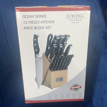 Cargar imagen en el visor de la galería, A6033, Premium 15-Piece German High Carbon Stainless Steel Knife set .CP4. &amp;
