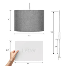 Load image into Gallery viewer, A7020, Plug in Wall Light, Hanging Lamp with 15ft Clear Cord &amp;
