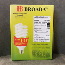 Lade das Bild in den Galerie-Viewer, A1044, 40W  Spiral CFL Light Bulbs Warm White 2700K #BHS-40 &amp;
