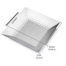 Charger l&#39;image dans la galerie, A0935,, Heavy Duty Stainless Steel Grill Basket &amp;
