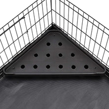 Charger l&#39;image dans la galerie, A6990, Leakproof Canvas Bottom Guinea Pig Pet Cage with Divider Set, Black, 47.6&quot;L x 24.2&quot;W x 14.0&quot;H
