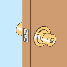 Cargar imagen en el visor de la galería, A6203 , Door Cover Plate, Steel, Brass, For: 2-1/8 in Bore Locks #0046661  U9524-L &amp;
