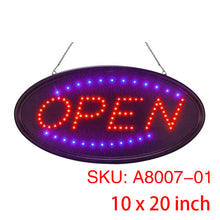 Carregar imagem no visualizador da galeria, A8007, LED Open Sign 10x20inch, 3 Kinds
